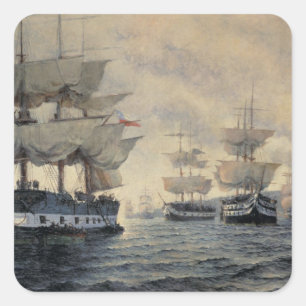 The Embarkation of the Liberating Expedition of Pe Square Sticker