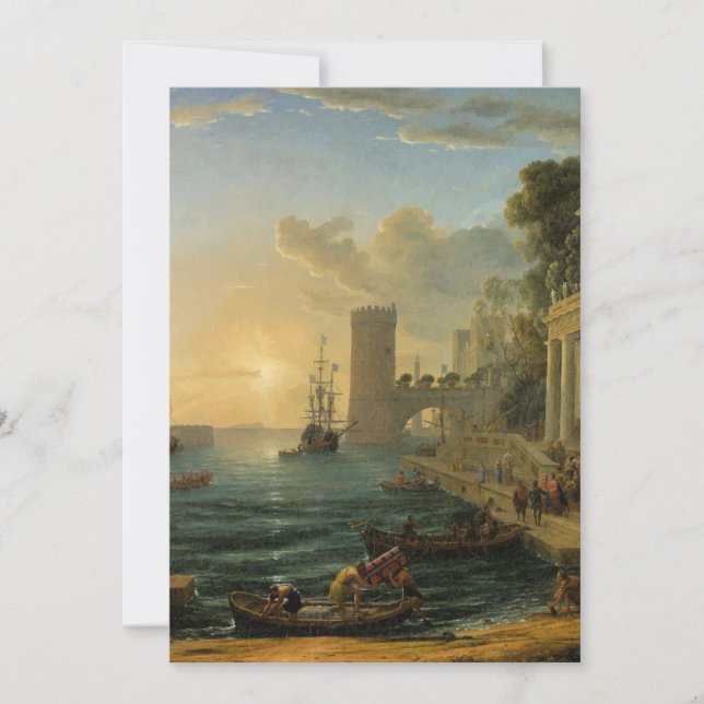The Embarkation of the Queen of Sheba  Invitation (Front)