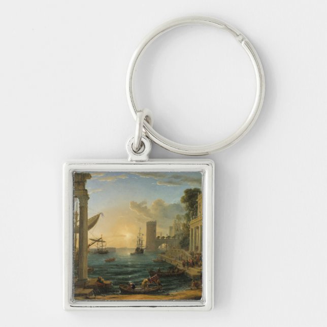 The Embarkation of the Queen of Sheba  Key Ring (Front)