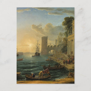 The Embarkation of the Queen of Sheba  Postcard
