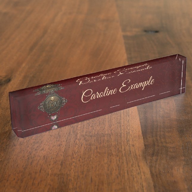 The Emblem of Love.  Nameplate (Side)