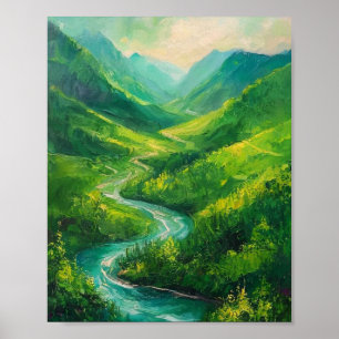 The Emerald Path: A Sun-Drenched Journey Through t Poster