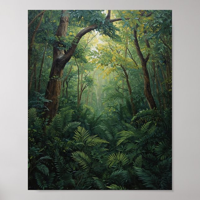 The Emerald Sanctuary: Golden Noon Filtering Throu Poster (Front)