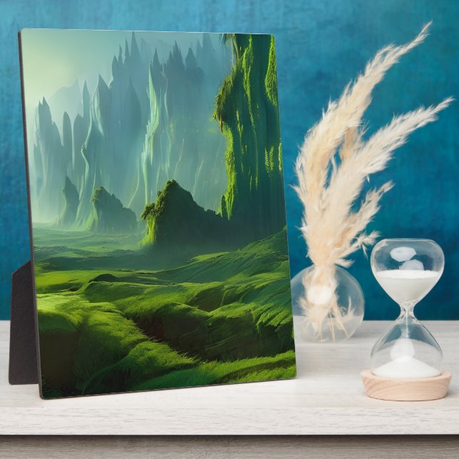 The Emerald Valley Fantasy Art  Tabletop Plaque (Side)