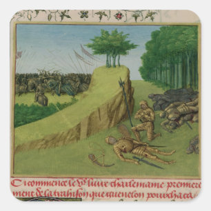 The Emperor Charlemagne Finds Roland's Square Sticker