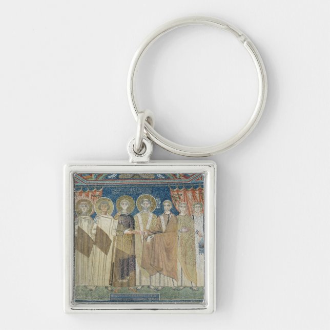 The Emperor Constantine IV grants tax immunity Key Ring (Front)