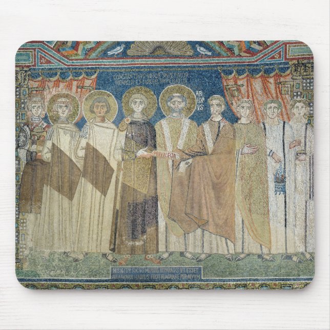 The Emperor Constantine IV grants tax immunity Mouse Mat (Front)