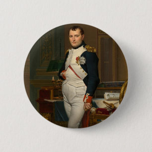 The Emperor Napoleon in his study at the Tuileries 6 Cm Round Badge