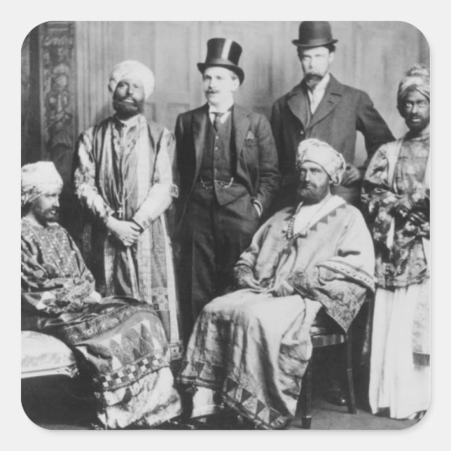 The Emperor of Abyssinia and his Court' Square Sticker (Front)