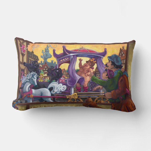 The Emperor’s New Clothes Art Lumbar Cushion (Front)