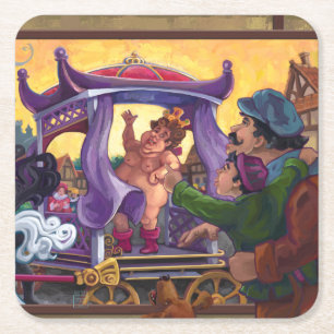 The Emperor’s New Clothes Art Square Paper Coaster