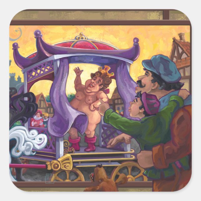 The Emperor’s New Clothes Art Square Sticker (Front)