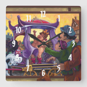 The Emperor’s New Clothes Art Square Wall Clock