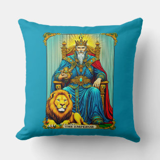 The Emperor Tarot Card Art Cushion