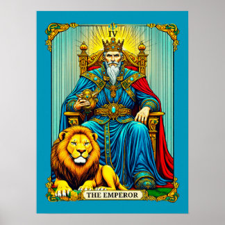 The Emperor Tarot Card Art Poster