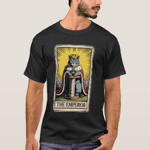 The Emperor Tarot Card Mystic Cat Scratching Post T-Shirt