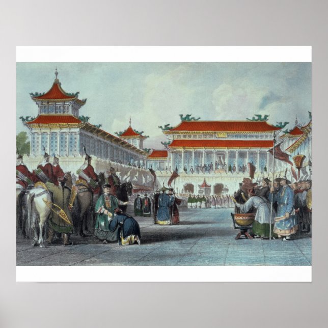 The Emperor Teaon-Kwang Reviewing his Guards, Pala Poster (Front)