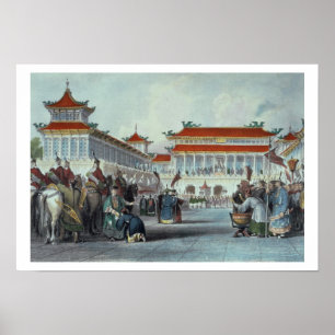 The Emperor Teaon-Kwang Reviewing his Guards, Pala Poster