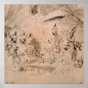 The Emperor Timur on his Throne Poster