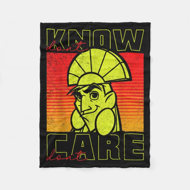 The Emperor's New Groove Kuzco Don't Know Don't Ca Fleece Blanket (Front)