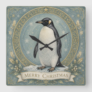 The Emperor's Yuletide Greeting Square Wall Clock