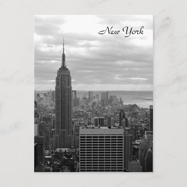 The Empire State Building (Black & White) Postcard (Front)