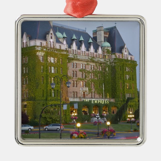 The Empress Hotel at the inner harbour in Metal Tree Decoration (Front)