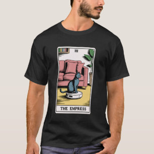 The Empress Robot Vacuum Cleaner Cat Funny Tarot C T-Shirt