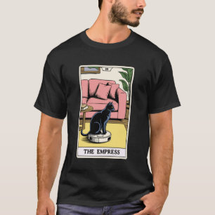 The Empress Robot Vacuum Cleaner Cat Funny Tarot C T-Shirt
