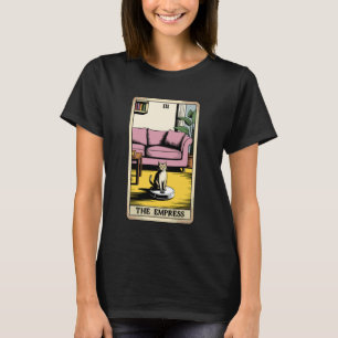 The Empress Robot Vacuum Cleaner Cat Funny Tarot C T-Shirt