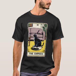 The Empress Tarot Card Cat Robot Vacuum Cleaner Ca T-Shirt