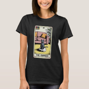 The Empress Tarot Card Cat Robot Vacuum Cleaner Ca T-Shirt