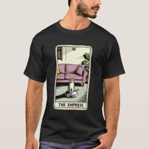 The Empress Tarot Card Cat Robot Vacuum Cleaner Ca T-Shirt