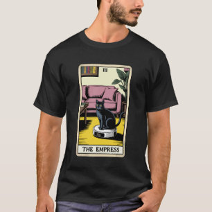 The Empress Tarot Card Cat Robot Vacuum Cleaner Ca T-Shirt