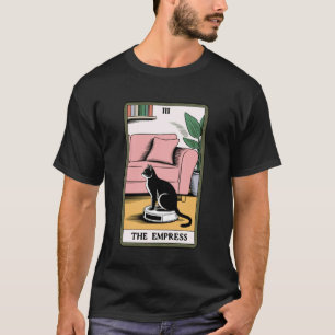 The Empress Tarot Card Cat Robot Vacuum Cleaner Ca T-Shirt