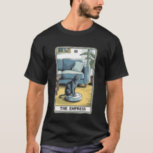 The Empress Tarot Card Cat Robot Vacuum Cleaner Ca T-Shirt