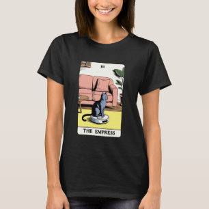 The Empress Tarot Card Cat Robot Vacuum Cleaner Ca T-Shirt