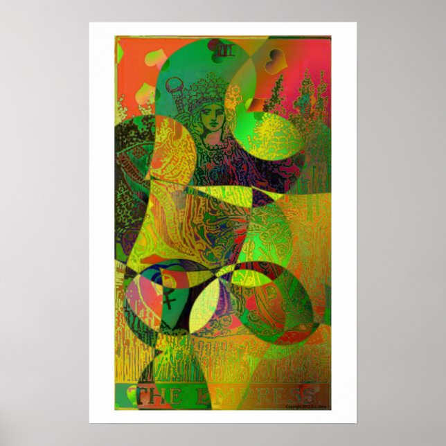 The Empress Tarot Card Psychedelic Poster (Front)