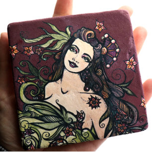 The Empress Tarot Goddess Stone Coaster