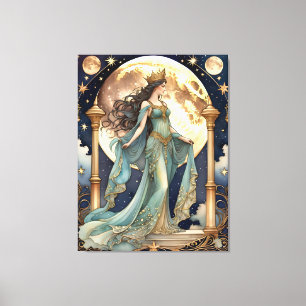 the empress tarot magic painting canvas print