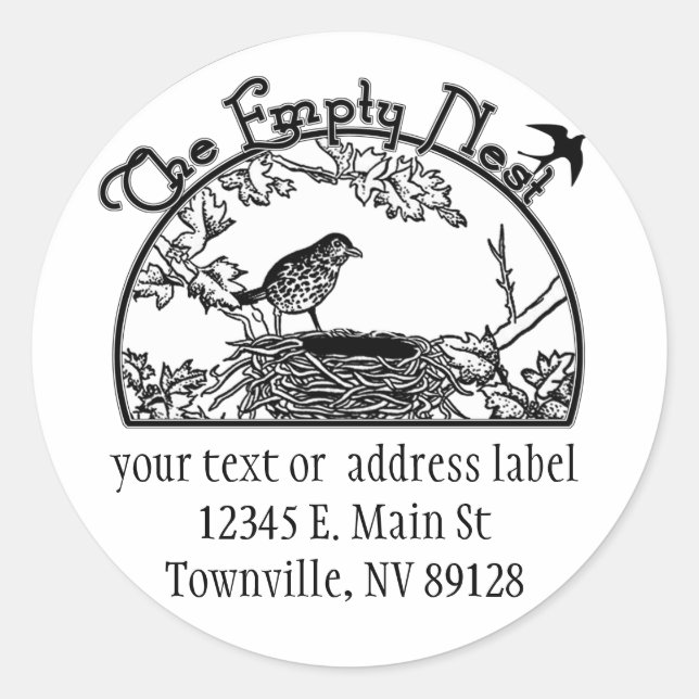 The Empty Nest  Classic Round Sticker (Front)