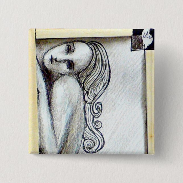 The Empty Space 15 Cm Square Badge (Front)