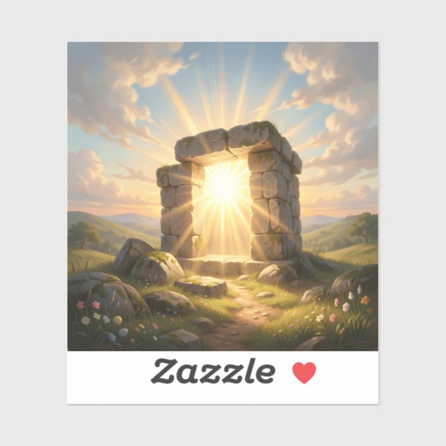 The Empty Tomb – Biblical Resurrection Art Square (Sheet)