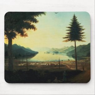 The Encampment at Lake George, New York, 1759 (oil Mouse Mat