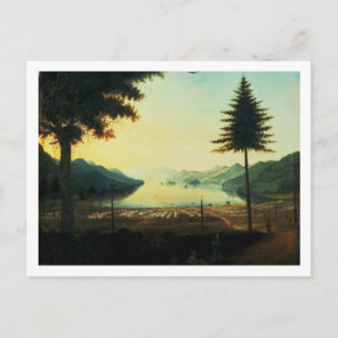 The Encampment at Lake George, New York, 1759 (oil Postcard
