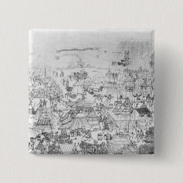 The Encampment of King Henry VIII at Marquison 15 Cm Square Badge (Front)