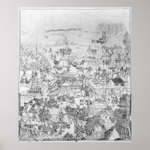 The Encampment of King Henry VIII at Marquison Poster