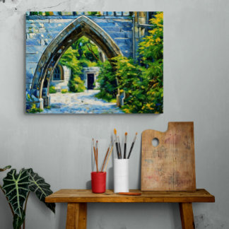The Enchanted Archway to a Hidden Garden Canvas Print