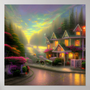 The Enchanted Bed & Breakfast Digital Art Poster