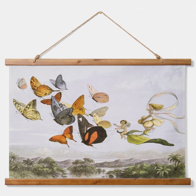 The Enchanted Carriage of the Fairy Queen (1870) Hanging Tapestry (Front)